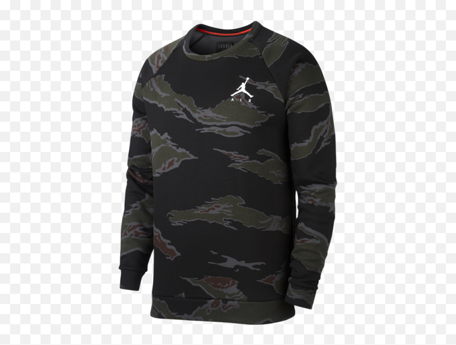 Jordan Jumpman Air Camo Fleece Crew - Long Sleeve Emoji,Camo Emoji