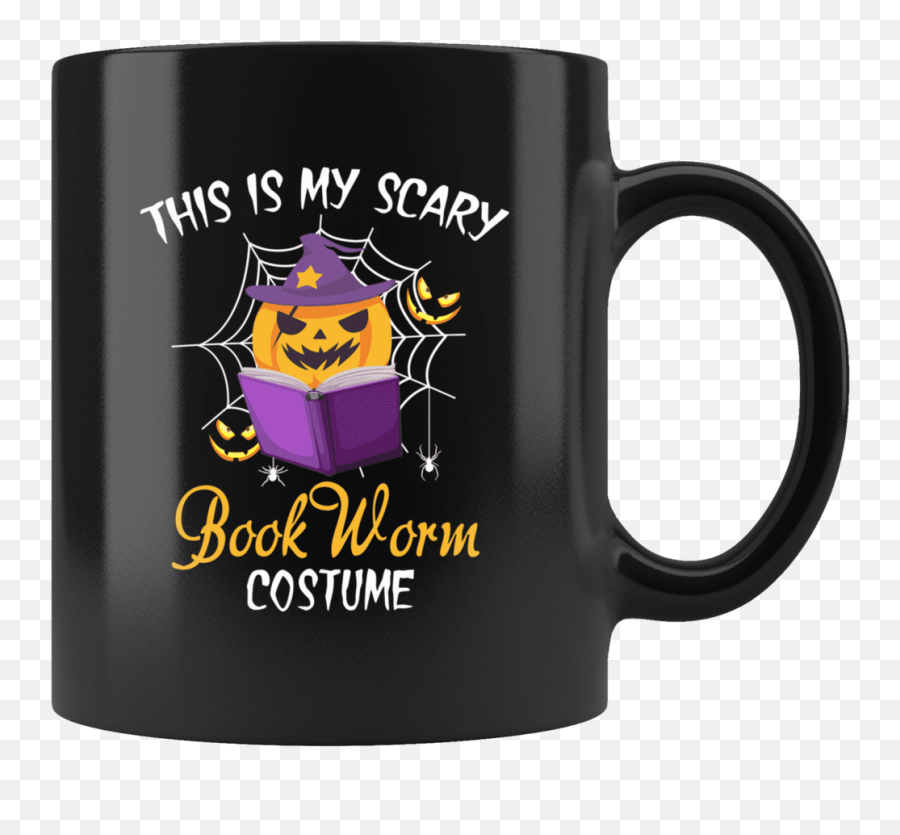 Bookworm Costume11oz Black Mug U2013 Fra - Coffee Cups And Guns Emoji,Bookworm Emoticon