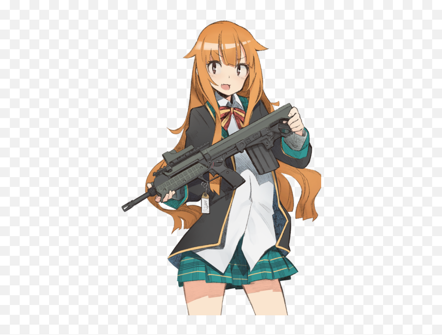 Anime Girl Gun Psd Official Psds - Anime Giel With Weapons Emoji,Girl Emoji Psd