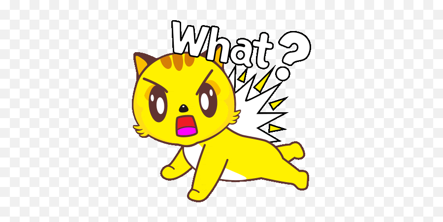 Yellow Cat Tangry Sticker - Yellow Cat Tangry Shocked Dot Emoji,Kitty Lick Emoticon