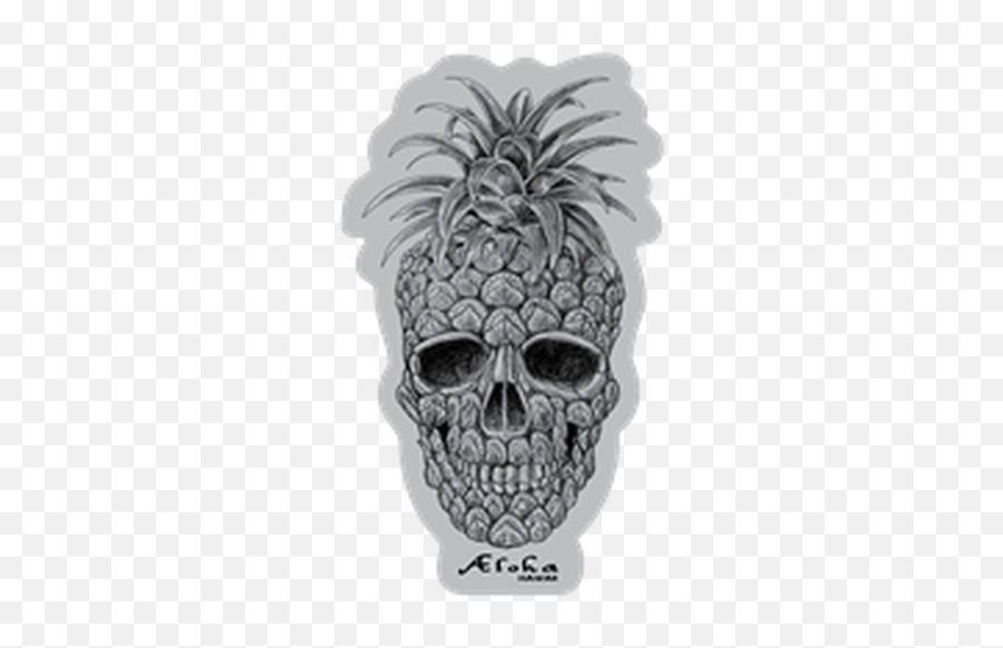 Shaka Brah Sticker - Pinspple Skull Emoji,Hawaiian Shaka Emoticon