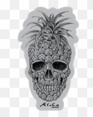 Shaka Brah Sticker - Pinspple Skull Emoji,Hawaiian Shaka Emoticon
