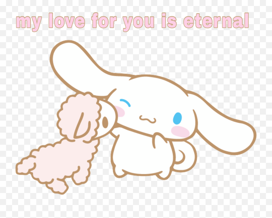 Cinnamoroll Txt Sanrio Love Lovecore Sticker By Kitty - Cinnamoroll Sanrio Transparent Emoji,Lovecore Emojis