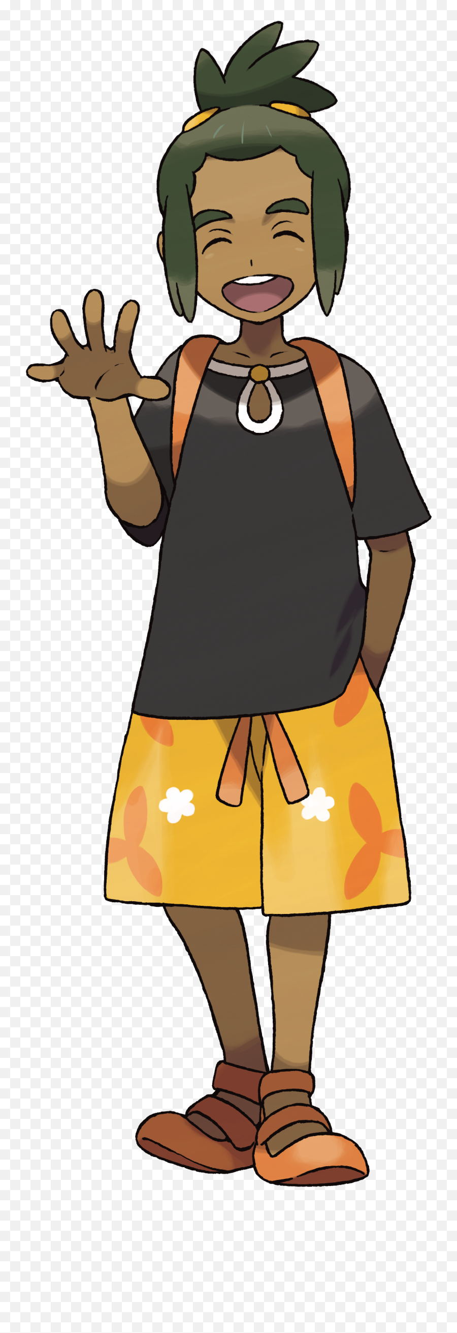 Hau - Hau Pokemon Emoji,Pokemon Sun Main Character No Emotion