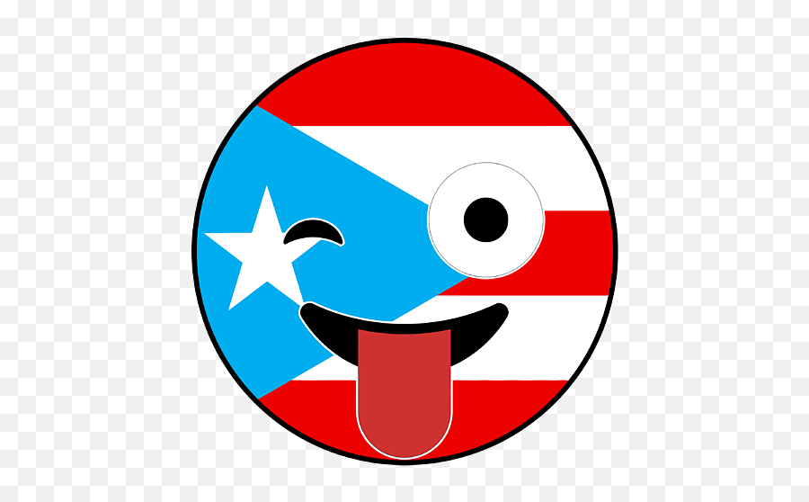 Puerto Rico Souvenirs Funny Face Emoji Puerto Rico Flag Gift - Flag Of Cuba,That Weird Face Emoticon