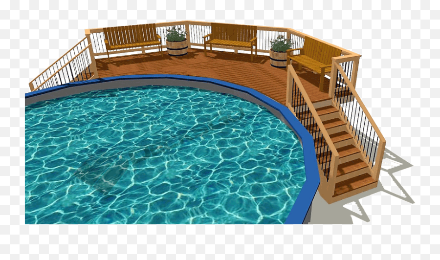 24u0027 Above Ground Pool Deck Ideas - Quarter Round Deck For Above Ground Round Pool Emoji,Jumex Emojis