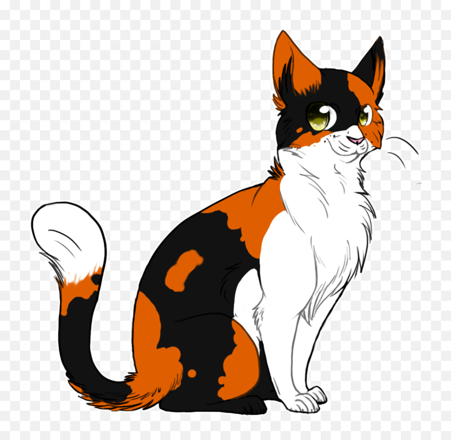 Tortoiseshell Cat Clipart Png Download - Cat Drawing Png Cat Drawing Png Emoji,Warrior Cats Emojis