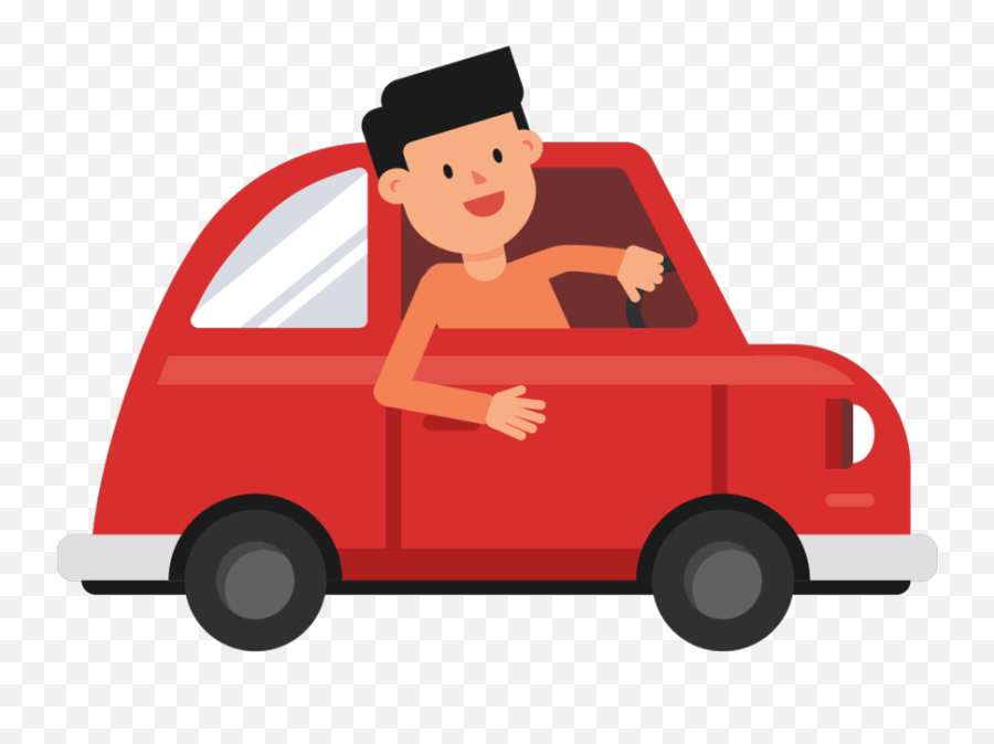 Animated Car Driver - Man Driving Car Cartoon Emoji,Driver Emoticon
