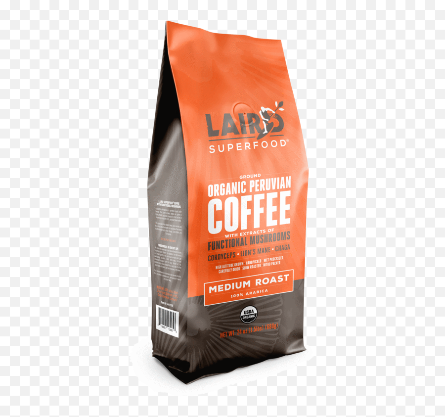 Medium Roast Ground Mushroom Coffee Laird Superfood Emoji,(km Cool Emotion Mix