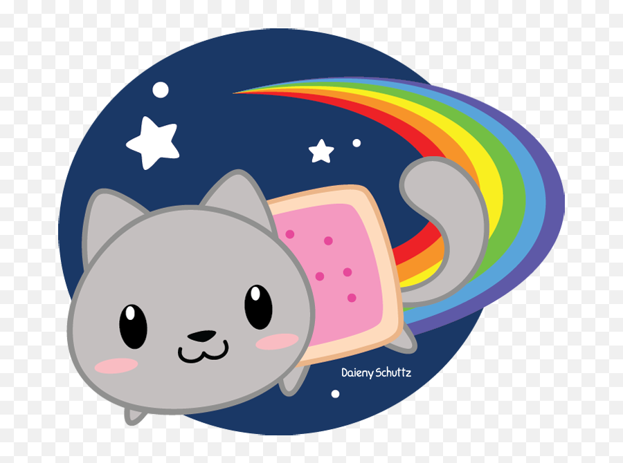 Download Nyan Cat Clipart Easter - Nyan Cat Chibi Png Image Emoji,Nyan Cat Emoticon Dowload