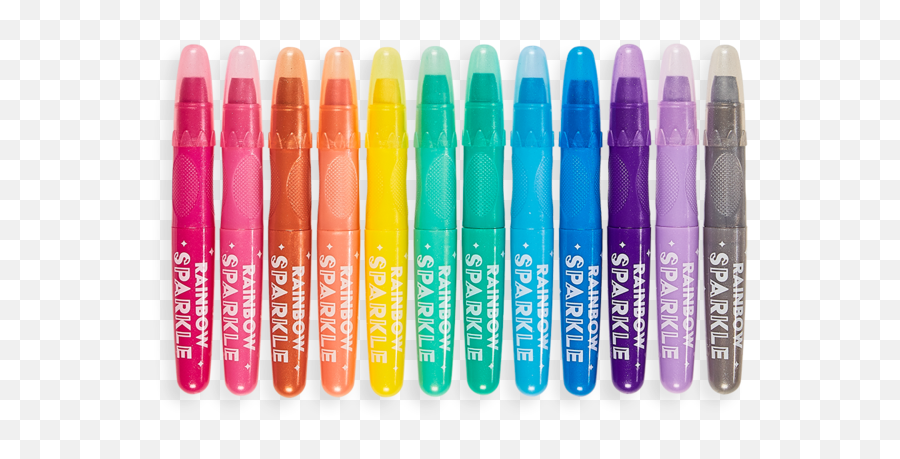 Rainbow Sparkle Metallic Watercolor Gel Crayons - Set Of 12 Emoji,Emojis Vrayon