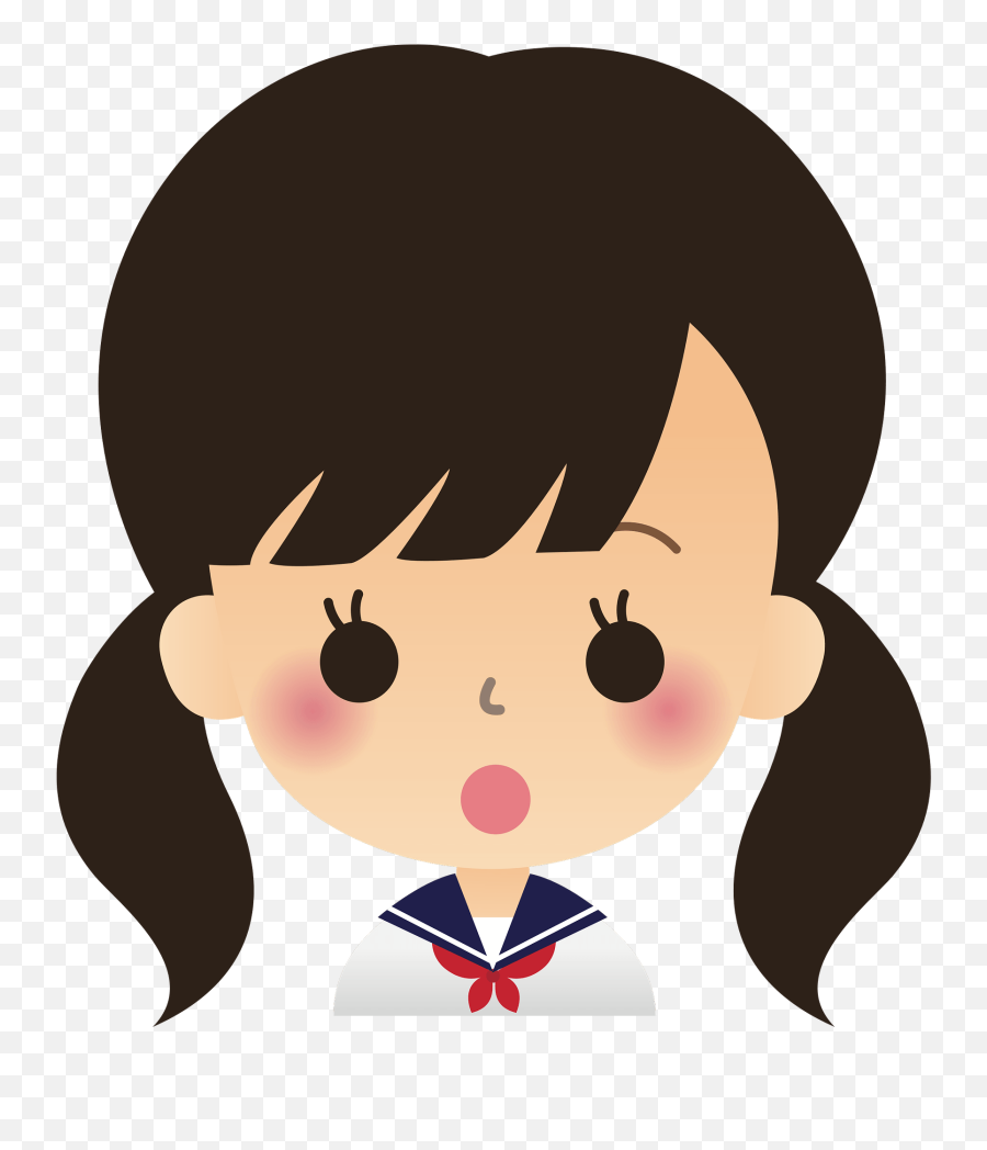 Surprised School Girl Clipart Free Download Transparent Emoji,Surprised Facial Emotions