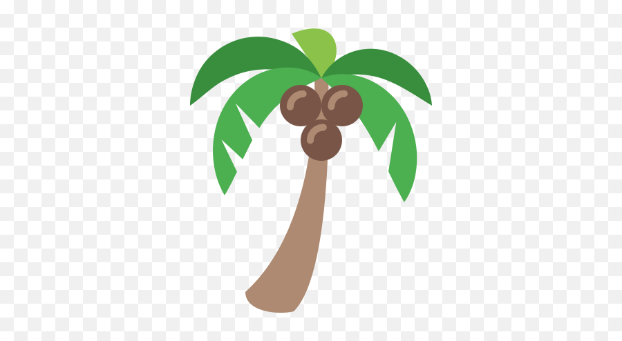 Coco Tree Icon In Color Style Emoji,House With Tree Emoji