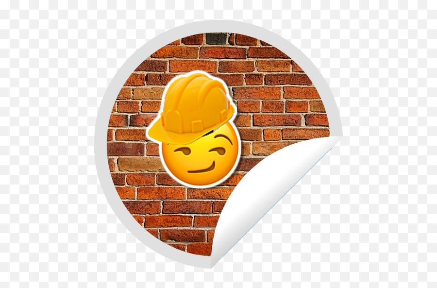 Figurinhas Cantadas De Pedreiro - Wastickerapps U2013 Apps On Figurinhas De Whatsapp Pedreiros Emoji,Brick Wall Emoticon