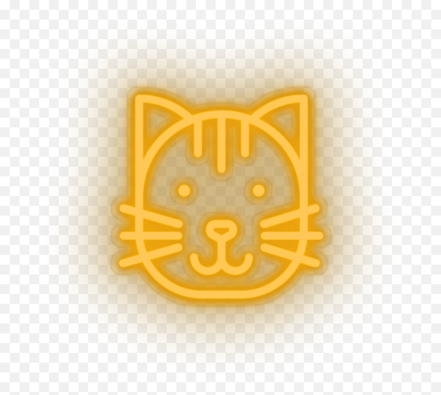 Cat Neon Sign - Animals Led Neon Decor Illumistation Emoji,Android Animal Emojis