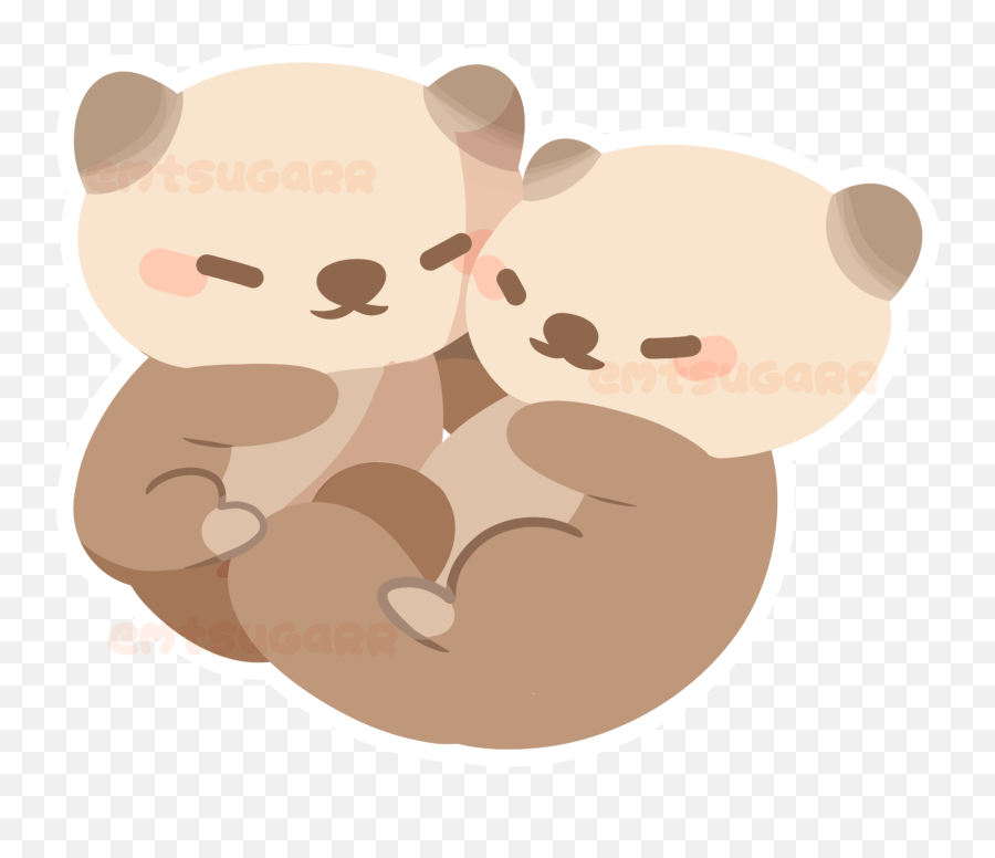 Animals Otter Hug Sticker Emoji,Teddy Hugs Emoji