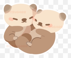 Animals Otter Hug Sticker Emoji,Teddy Hugs Emoji