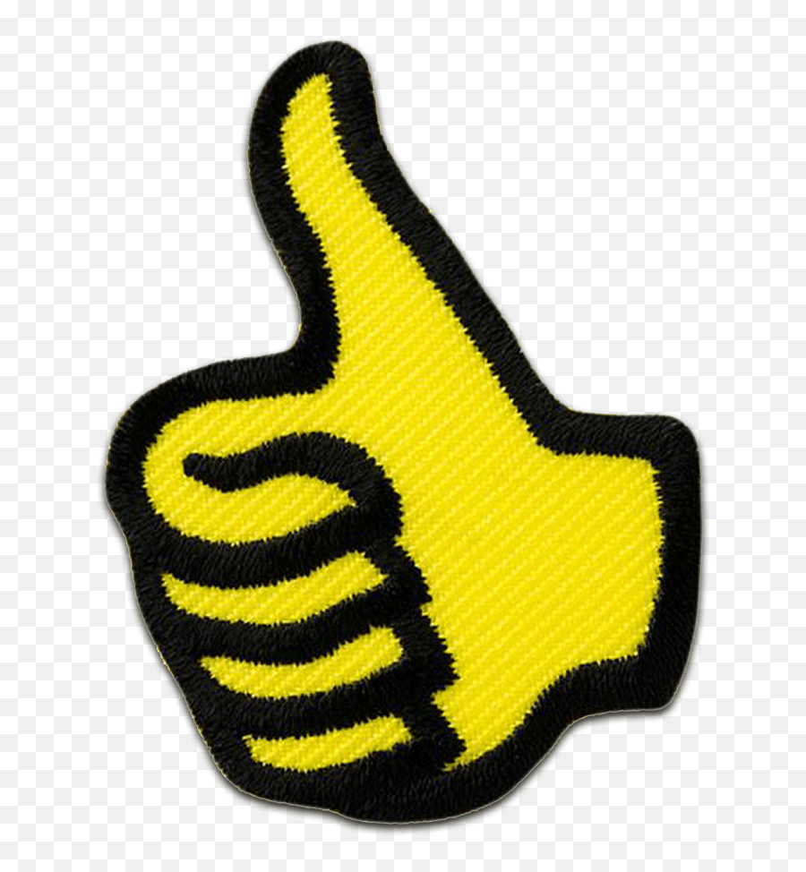 Bundle Thumbs Up - Iron On Patches Adhesive Emblem Stickers Appliques Size 138 X 177 Inches Logo Jempol Png Kuning Emoji,Thumbs Up Emoji Pillow