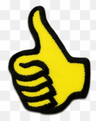 Bundle Thumbs Up - Iron On Patches Adhesive Emblem Stickers Appliques Size 138 X 177 Inches Logo Jempol Png Kuning Emoji,Thumbs Up Emoji Pillow