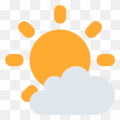 Sun Behind Small Cloud Emoji Meaning With Pictures - Emoji Soleil Nuage,Lightning Emoji