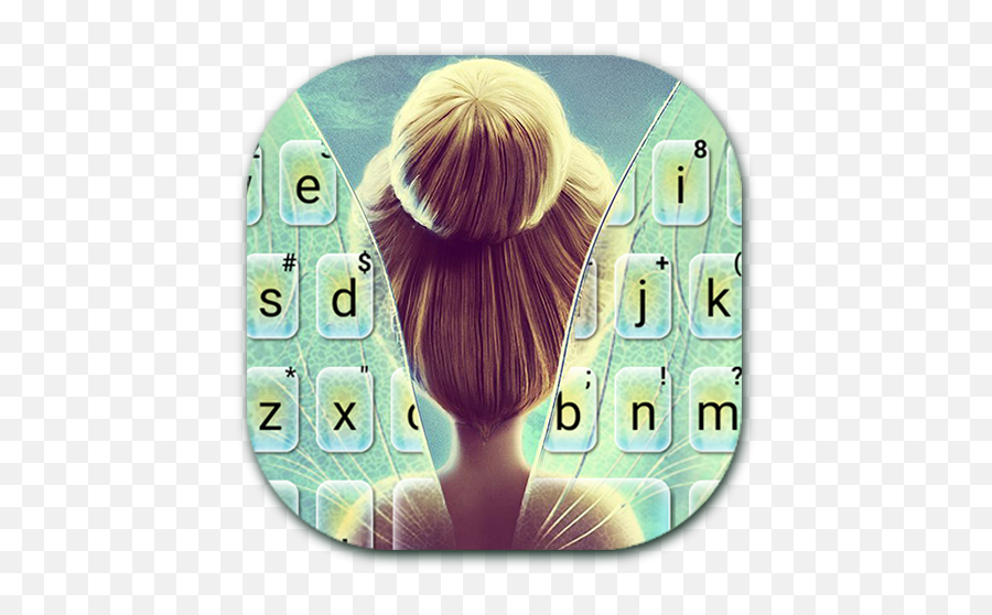 Download Fairy Girl Wing Keyboard Theme On Pc U0026 Mac With - Capinha Feminina De Celular Moto G9 Play Azul Emoji,Hot Emoji Copy And Paste