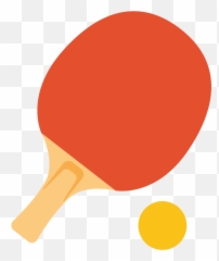 Ping Pong Emoji - Table Tennis Racket Emoji,Table Emoji