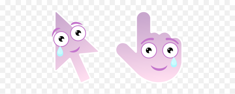 Cursoji - Smiling Face With Tear Cursor U2013 Custom Cursor Happy Emoji,Emojis Purple Devil