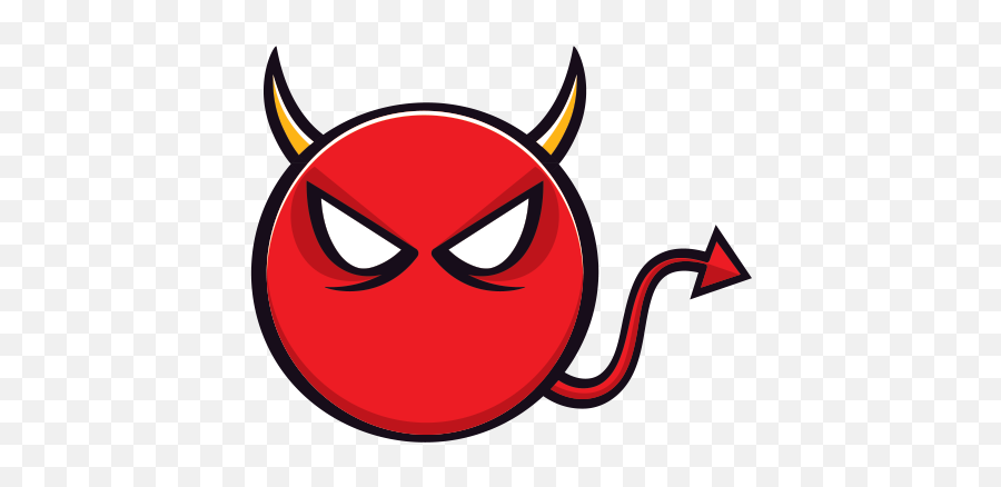 Printed Vinyl Minimal Design Devil Evil Stickers Factory - Devil Cartoon Emoji,Devil Hand Sign Emoticon