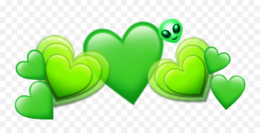 Greencrown Crown Emoji Hearts Sticker - Heart Crown Emoji Green Screen,Emoji Crown Coloring Pages