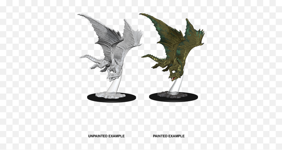 Young Bronze Dragon - Nolzurs Marvelous Unpainted Miniatures Young Bronze Dragon Emoji,Mythical Being With No Emotion?