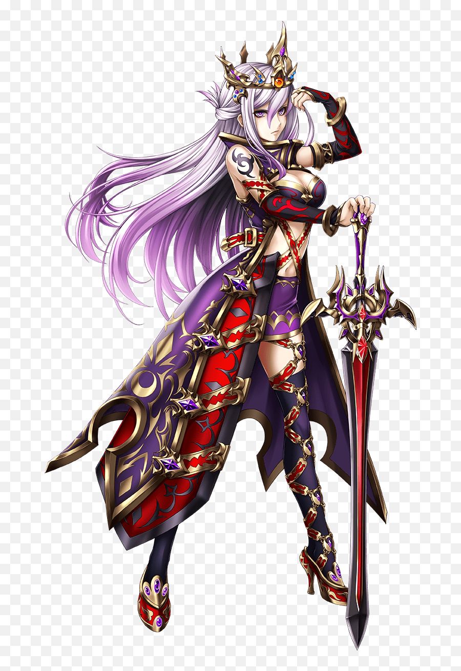 Anime Warrior Fantasy Girl Brave Frontier - Warrior Anime Characters Girls Emoji,What Is The Name Of The Anime, Where Females Emotions To Power Their Suits