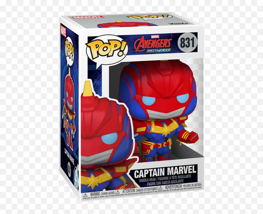 Captain Marvel - Avengers Mech Strike Funko Captain Marvel Mech Emoji,Captian Marvel No Emotions