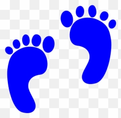 Blue Footprint Png - Blue Foot Print Clipart Emoji,Baby Boy Feet Emojis Clipart