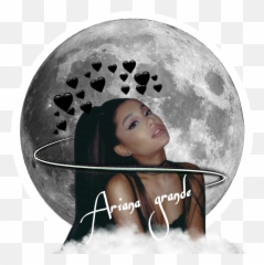 Edit Sticker - Big Moon At Night Hd Emoji,Ariana Grande Moon Emoji