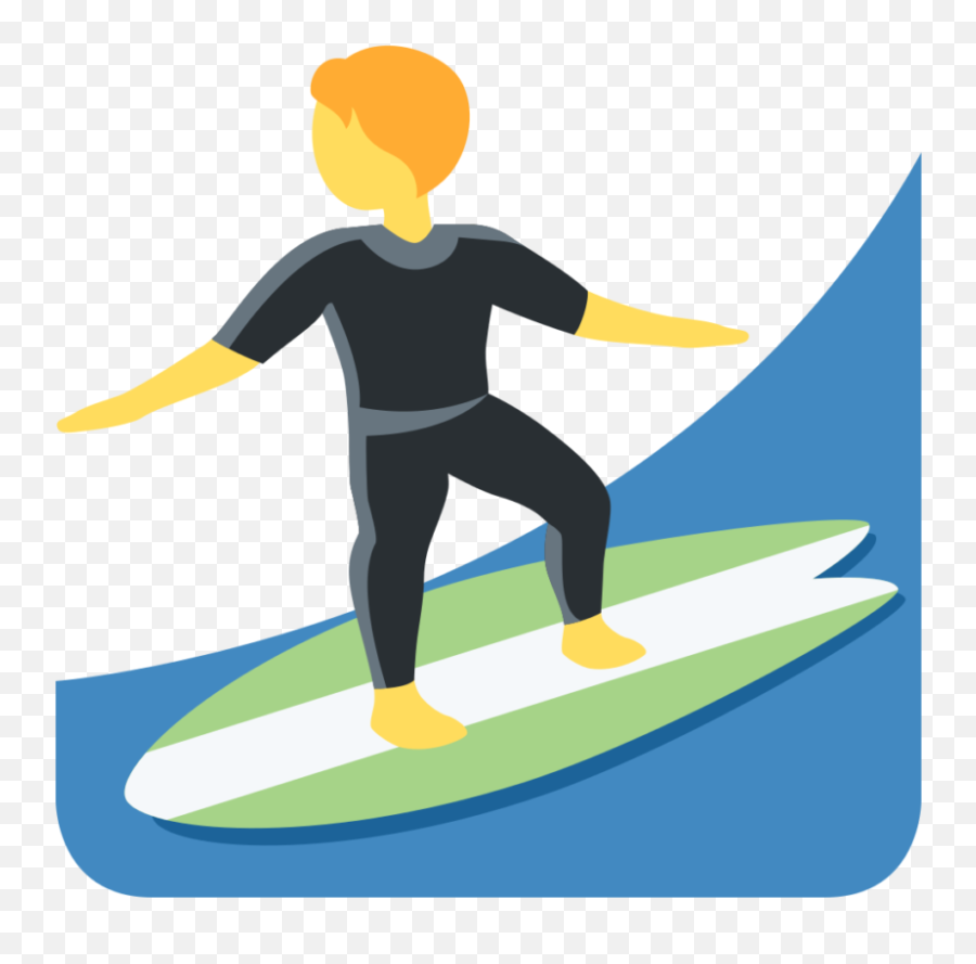 Person Surfing Medium - Light Skin Tone Emoji Persona Surfeando Dibujo,Wave Emoji Hat