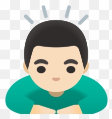 Man Bowing In Light Skin Tone - Emoji Hombre Haciendo Reverencia,Light Skin Emojis