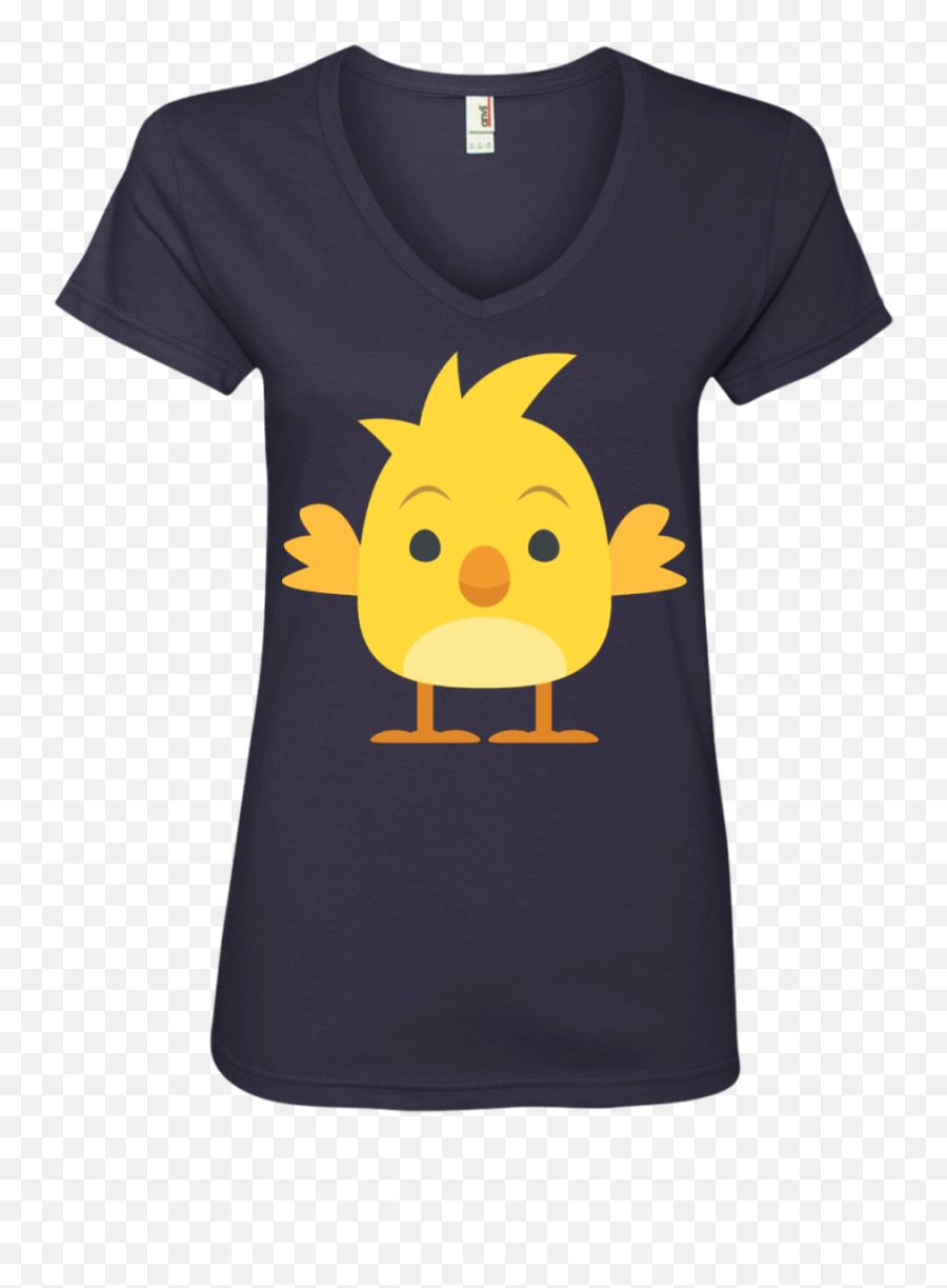 Cute Chick Emoji Ladiesu0027 V - Neck Tshirt U2013 Wind Vandy Diving T Shirts,'v' Emoticon