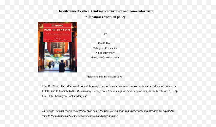 Pdf The Dilemma Of Critical Thinking Conformism And Non Emoji,Drunk Adachi Emotion