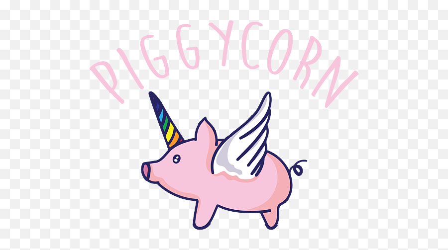Cute Piggycorn Funny Flying Pig Unicorn Spiral Notebook For Emoji,Piggy Emoji