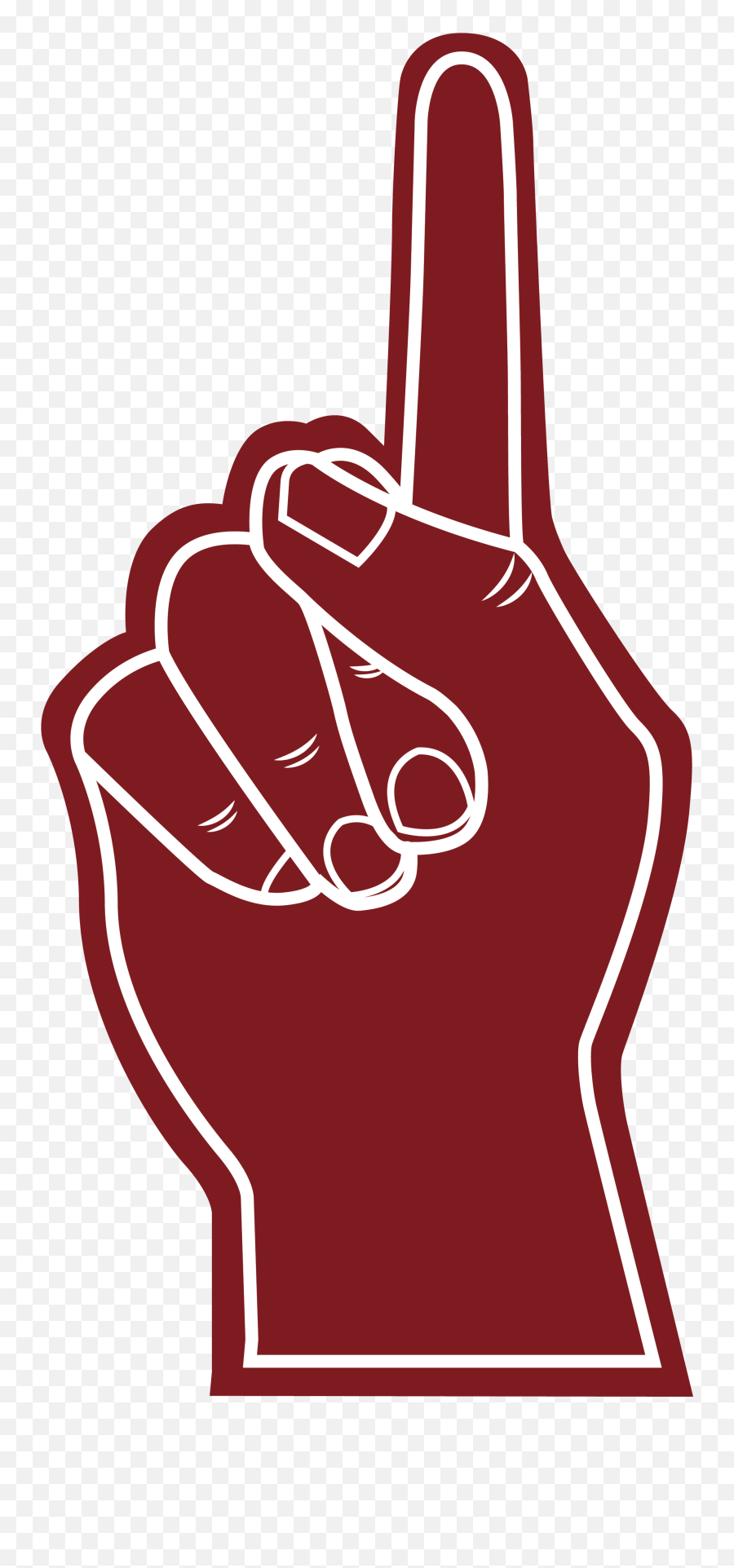 1 Finger - Foam Fingers Png Emoji,1 Finger Emoji