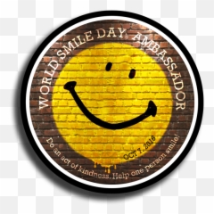 Hereby Drafted Into The World Smile Day - 1 October World Smile Day Emoji,Help Emoticon