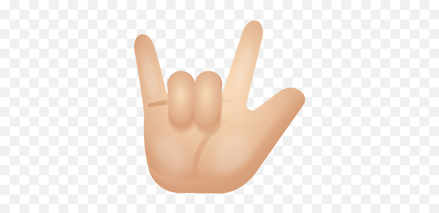 Love You Gesture Light Skin Tone Icon - Sign Language Emoji,Rock Hand Emoji
