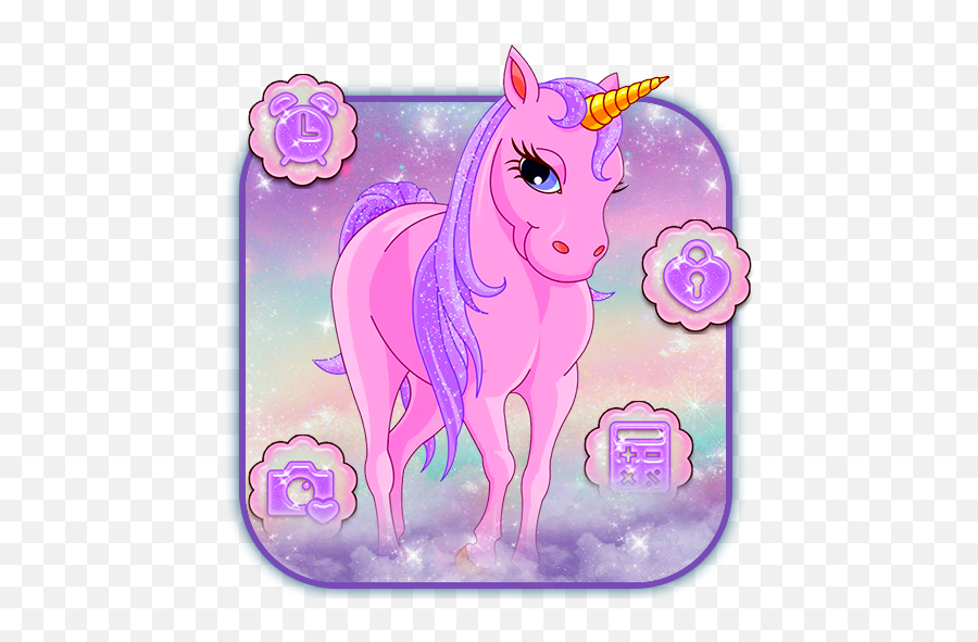 2021 Galaxy Shiny Unicorn Theme Pc Android App - Pink Unicorn Emoji,Unicorn Emojis For Android