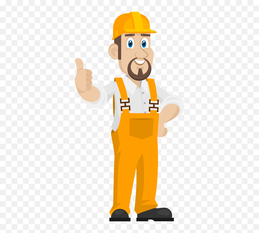 Builders Thumbs Up Cartoon Transparent - Clip Art Emoji,Handyman Emoji