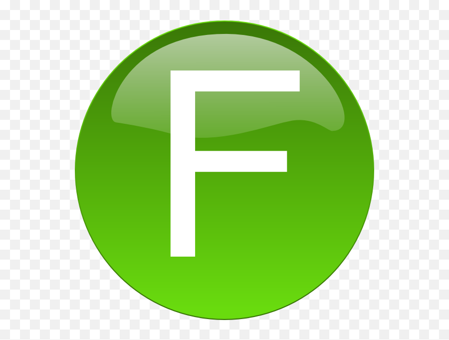 Letters Clipart Green Letters Green - Letter F In Green Circle Emoji,Letter F Emoji