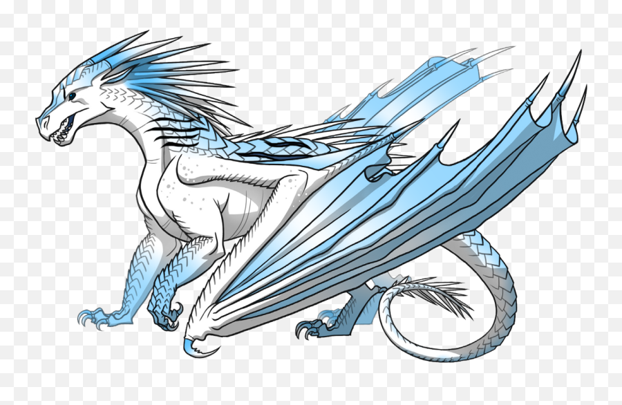 Download Snowstorm Official Artwork - Wings Of Fire Icewing Wings Of Fire Icewing Emoji,Dragon Emoji Png