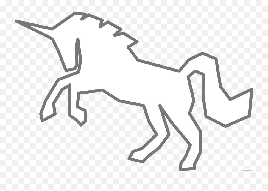 Unicorn Outline Coloring Pages - Drawing White Unicorn Png Emoji,Unicorn Emoji Coloring Pages