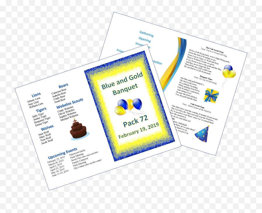 Blue And Gold Theme U2014 Sam Houston Area Council - Blue And Gold Banquet Program Emoji,Steam Doesnt Register Emoticon Use For Badge