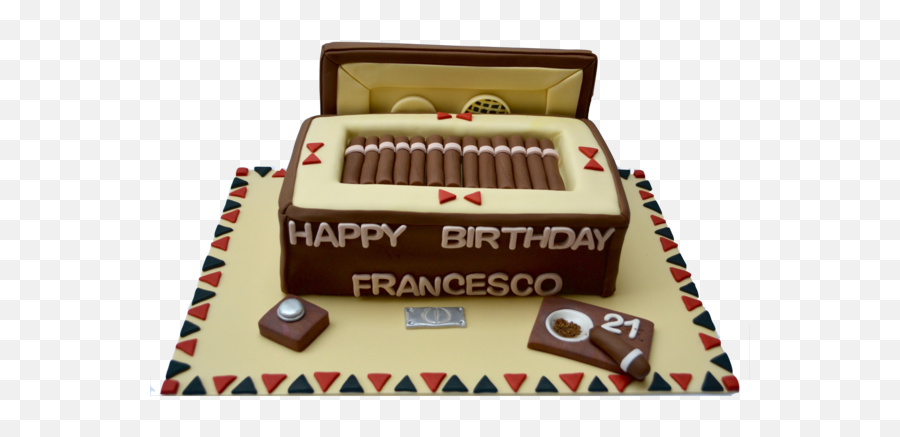 Cigar Box Cake U2013 Sugar Street Boutique - Free Reed Aerophone Emoji,Emoji Fondant