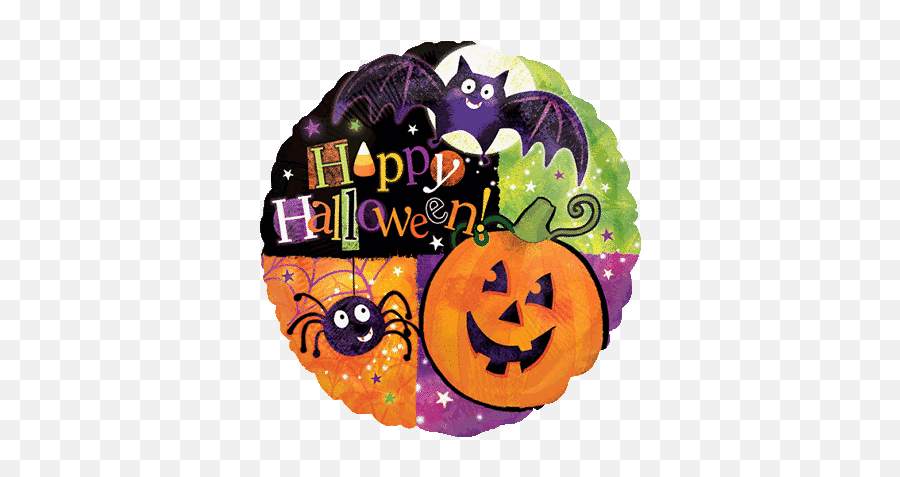 Anagram 18 Happy Halloween Balloon Xl Foil Balloon Party - Globo Metalizado Emoji,Pumpkin Emoticon Happ